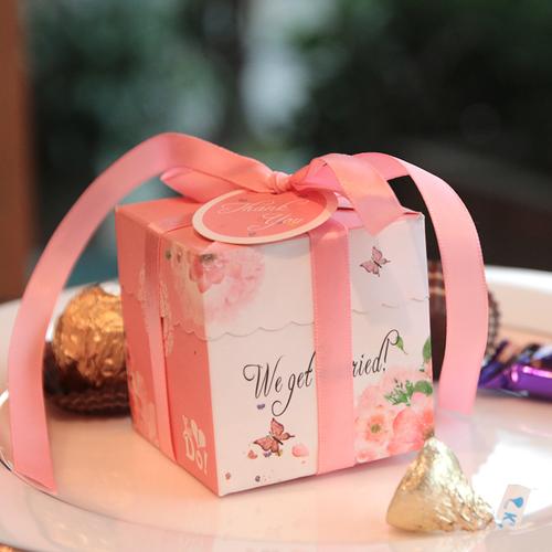 批發現貨結婚喜糖盒 婚禮用品個性創意禮品盒 結婚糖果禮品盒定制